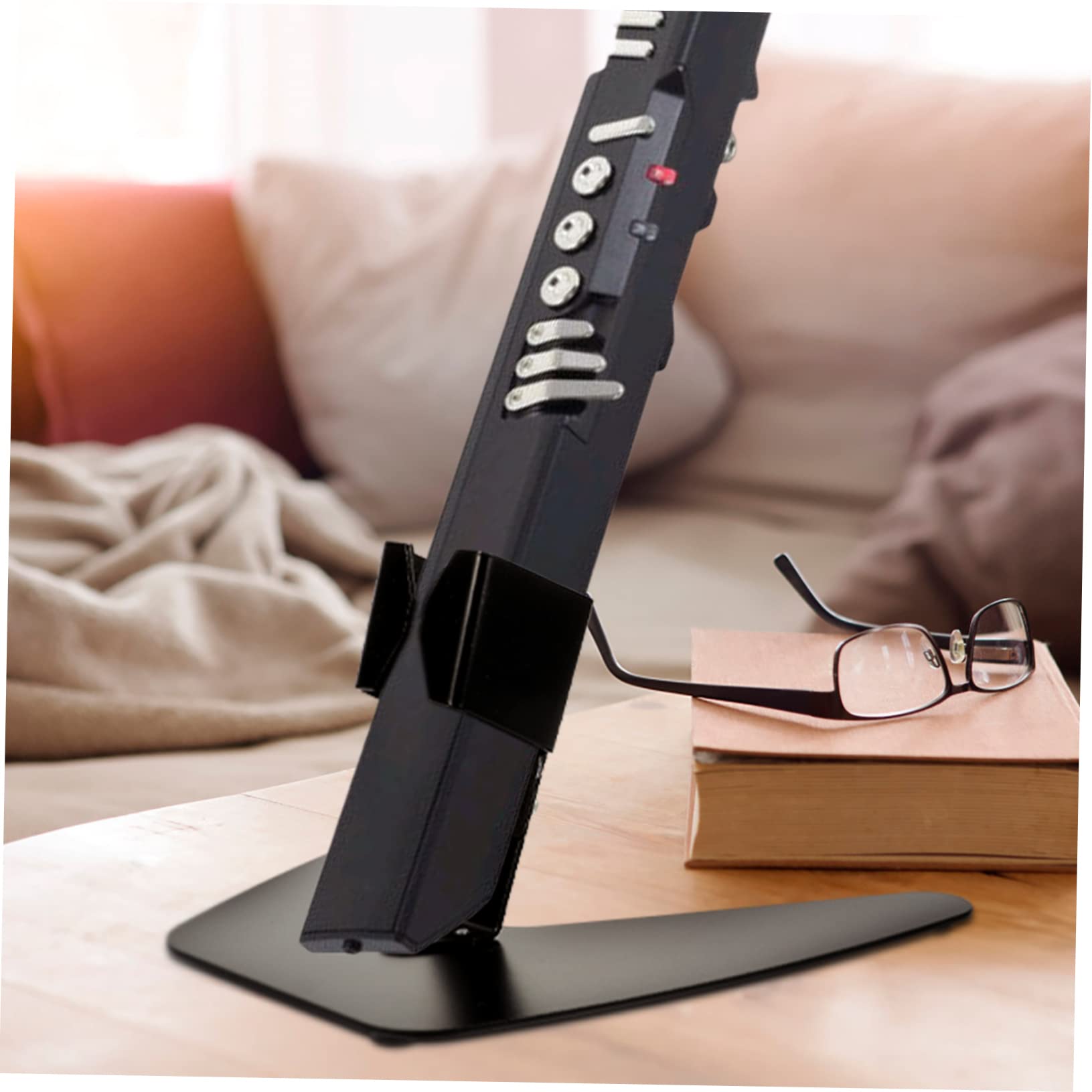 Support pour Instrument à Vent Numérique en Fer Noir | Forme Concave Ronde, sans Bavure, Rangement Facile à Poser, Usage Maison et Présentoir de Bureau