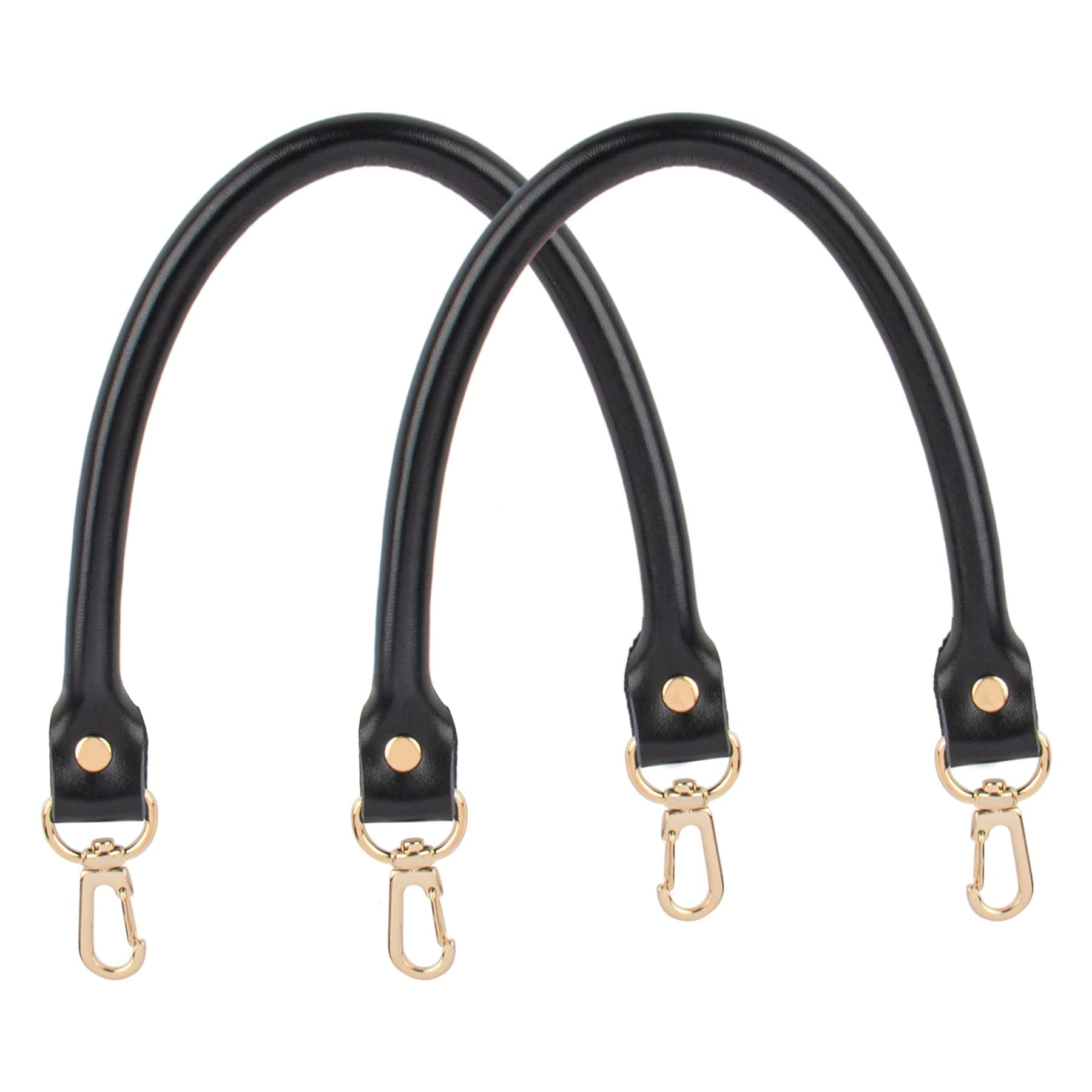 auear AUEAR, 2 Pieces Leather Handles Purses Straps Black Handbag Strap with Swivel Lobster Buckles 15.7 Inches-picture-21