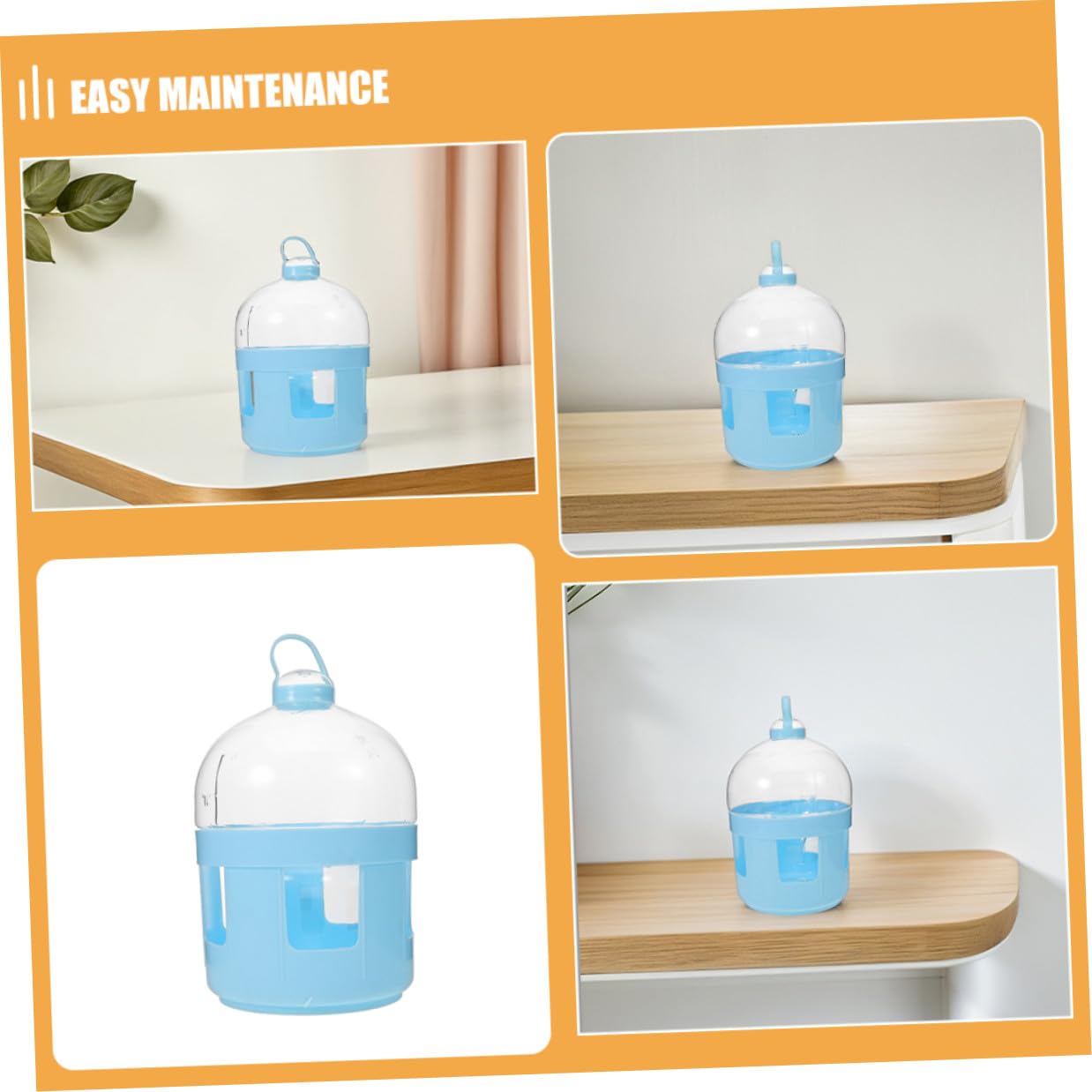 Gatuida 2 Bebederos de Agua para Palomas Boca Ancha, Dispensadores de Agua Abs para Jaulas, Comedero y Bebedero para Palomas y Pollos, Fácil Acceso Hidratación