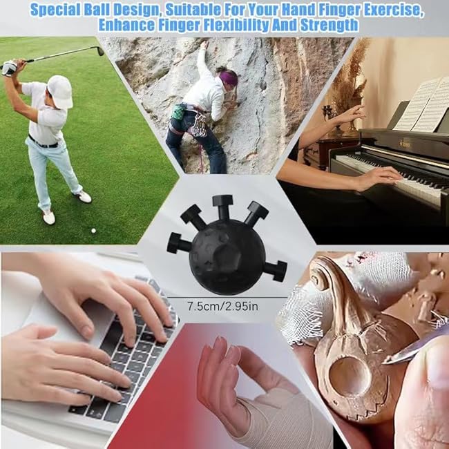 Finger Grip Strengthener Finger Exerciser,Silicone Grip Strength Trainer,Finger Strengthener Tool, Adjustable Hand Grip Strengthener