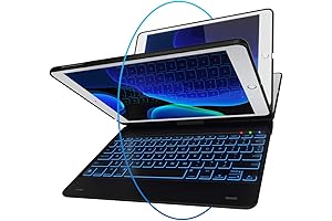 #1 iPad 6th Keyboard | Thinnest & Rotating for iPad 2018 &...