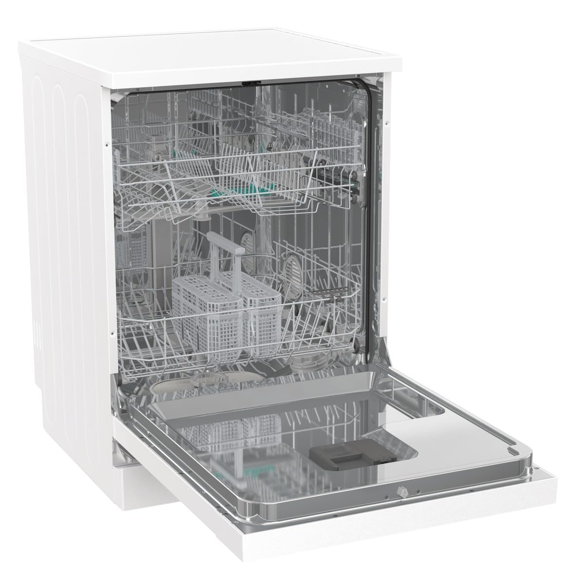 Gorenje GS642E90W - Lavastoviglie autoportante, 60 cm, 13 coperture, Total AquaStop, protezione completa contro il troppopieno, programma igienico, funzione SpeedWash, autopulente, cestino portaposate