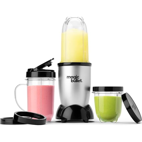 Magic Bullet Blender, Small, Silver, 11 Piece Set