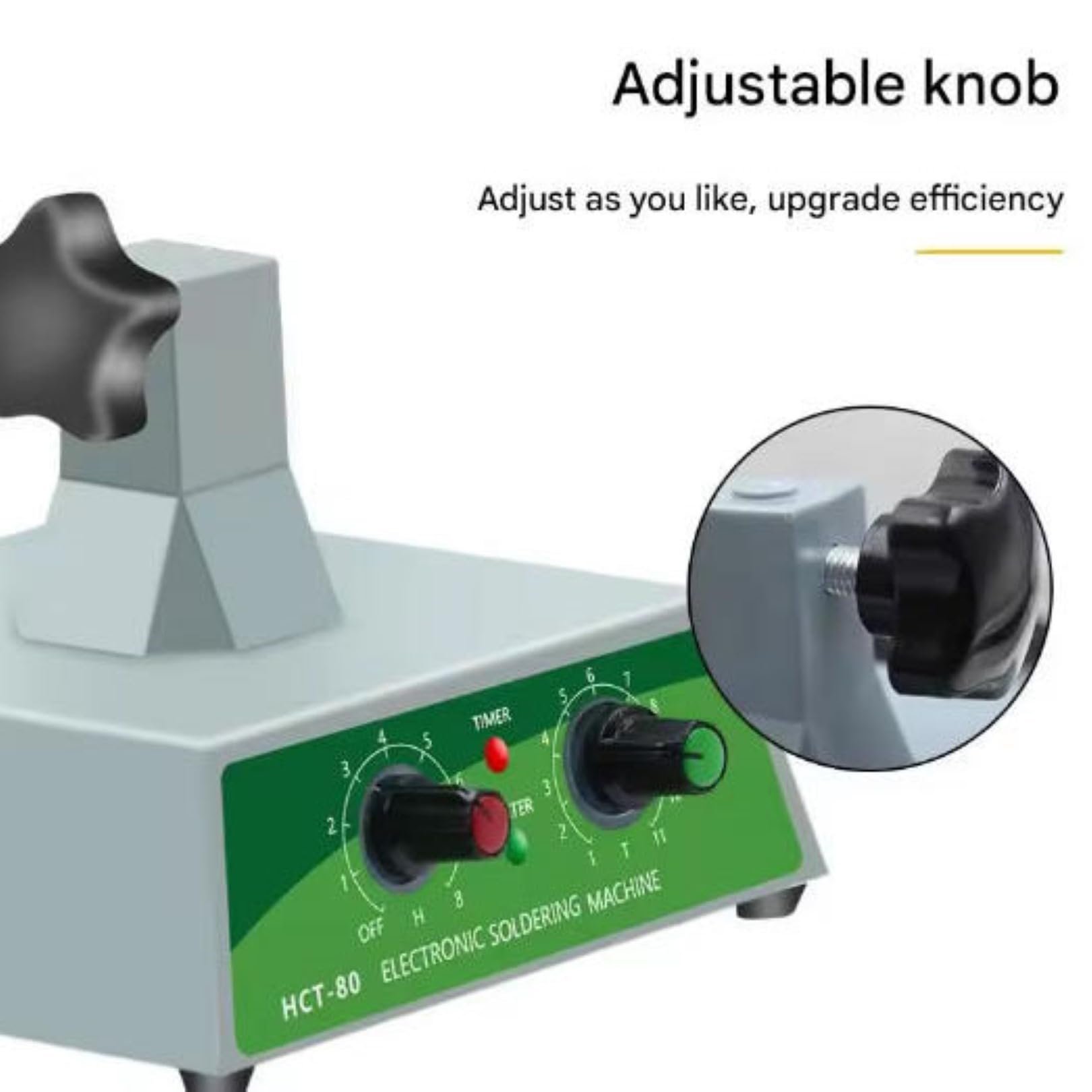 Stazione di saldatura 80W con alimentatore automatico per saldatura, temperatura regolabile, angolo e uscita stagno per riparazione elettronica