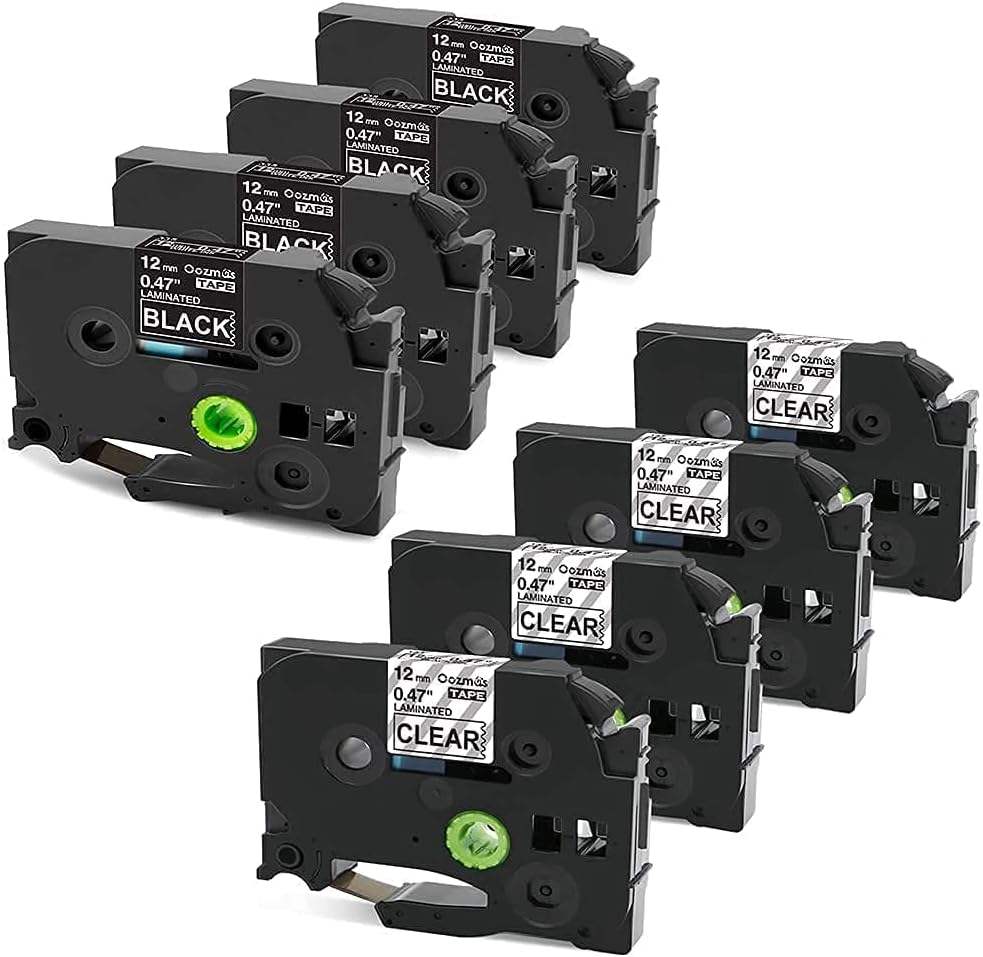 Replacement for TZe-335, 131 Label Tape Compatible with Brother Ptouch PTD200 PTH110 PTP300BT Label Maker Tape,8 Pack