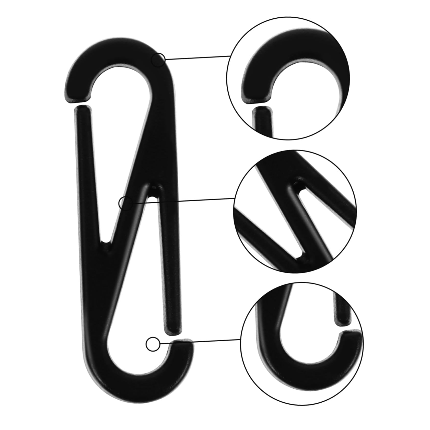 BEBEMOKO 100pcs Lanyard Hook Snap Clips 8-shaped Lobster Clasp Hooks Safe Durable for All