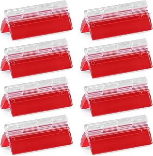 Acrylic Hinges 8Pcs Continuous Piano Hinge 45x34mm No Glue Required Transparent Clear Plastic Acrylic Self-Adhesive Hinges Suitable for DIY Transparent Box, Display Stand etc.