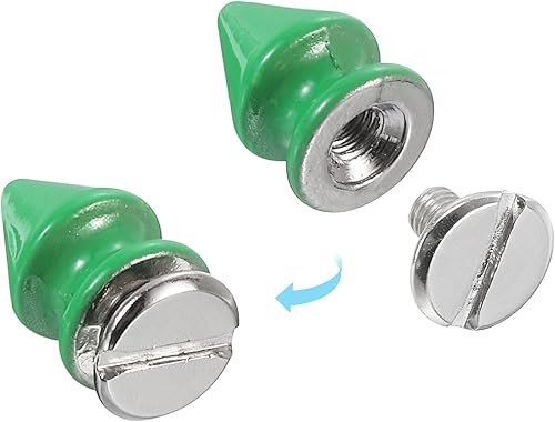 Miniatura 4 de uxcell 50 juegos de remaches de espiga cono, 0.315 x 0.472 in con rosca trasera para árbol y picos para manualidades de cuero, ropa, zapatos,