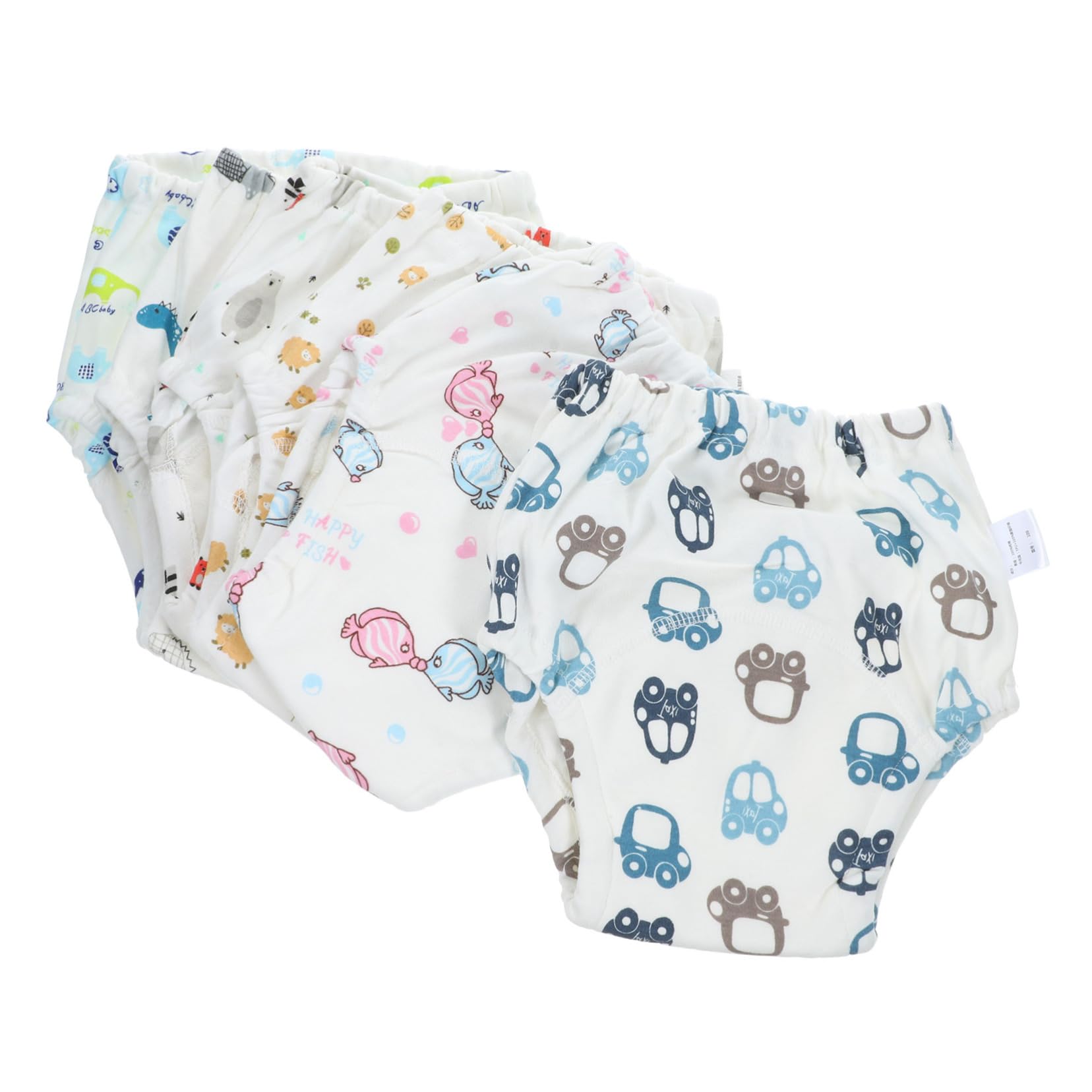 Toddmomy 6 Pcs Baby Briefs Newborn Training Pants Waterproof Cotton Comfortable Breathable for Toddlers Random Style White