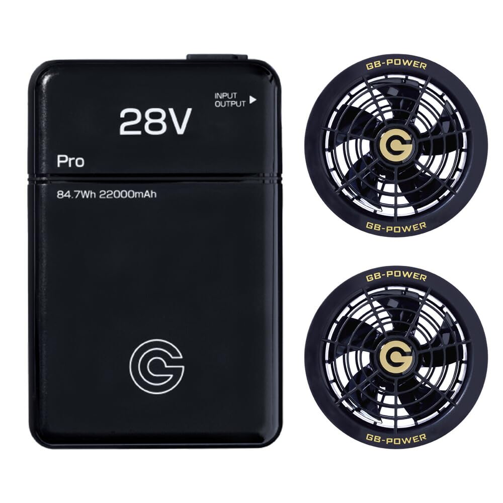 今年モデル　長信ジャパン ブラック　GB428 バッテリー ファン 28V Amazon.co.jp: [長信ジャパン] 2025年 モデル 28V 対応