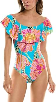 Trina Turk Women's Standard Poppy Ruffle One Piece Swimsuit