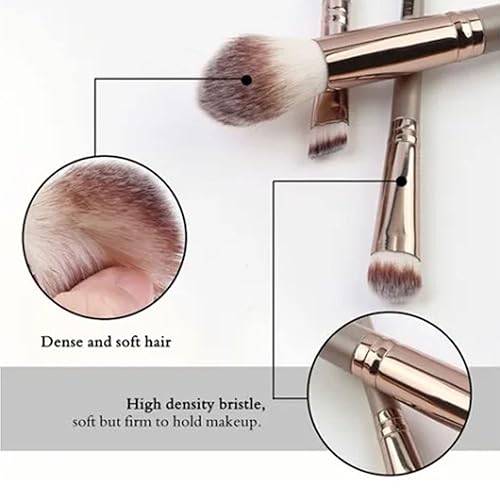 Miniatura 3 de 20 brochas de maquillaje, kit de brochas de maquillaje, correctores de sombras de ojos, pinceles de maquillaje, marrón café, suave, agradable a la