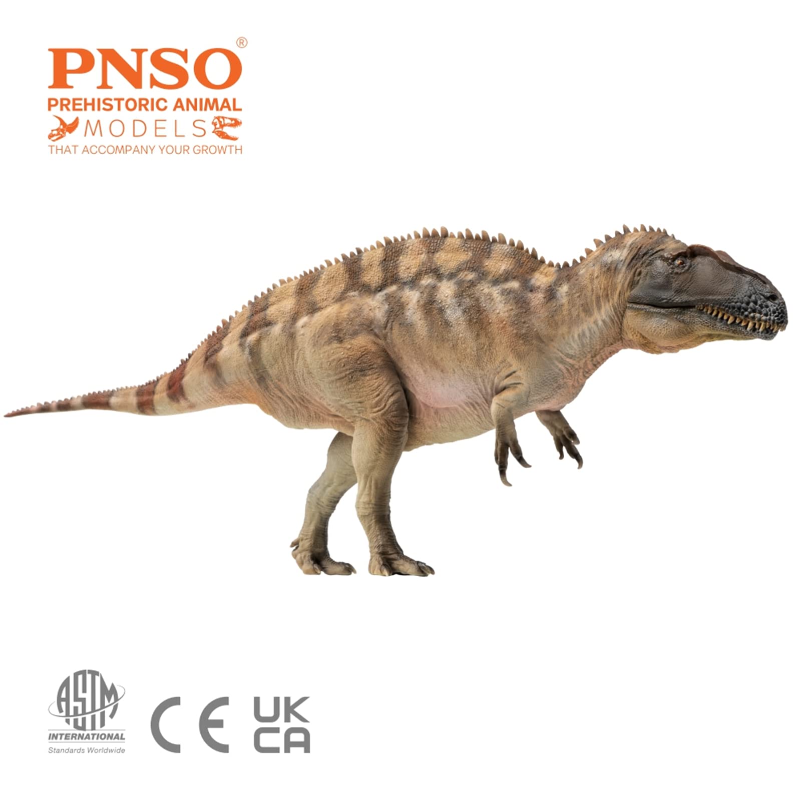 AMITD 61 Fergus Acrocanthosaurus Figure Carcharodontosauridae Dinosaur Art Model Realistic Prehistoric Animal PVC Decoration Gift for Adult