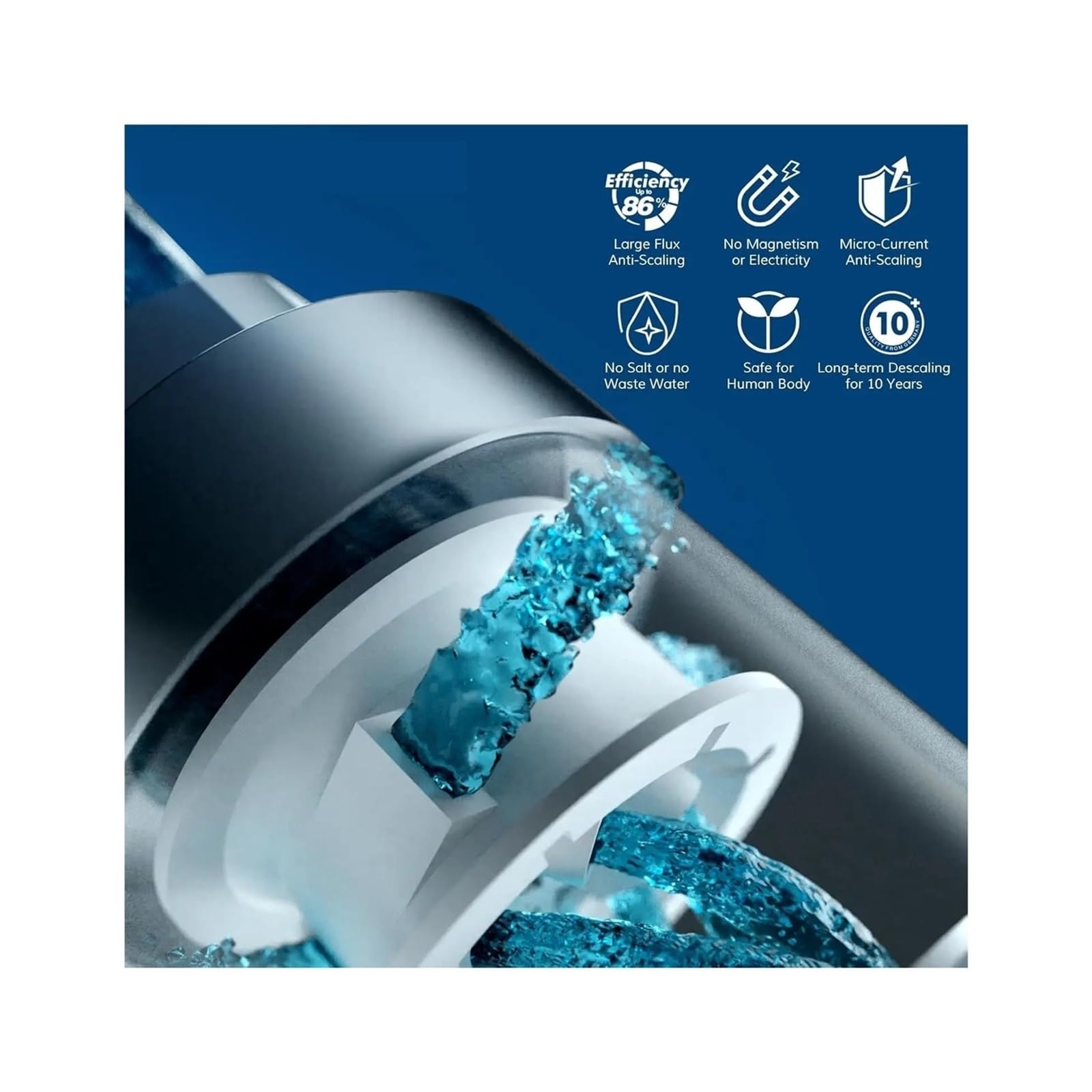 de ablandamiento agua for toda la casa Inhibidor cal Descalcificador antical for dura Acondicador sin sal,Cuidado confiable del agua(NPT)