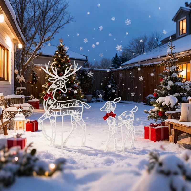 クリスマス トナカイ 屋外 装飾 | 裏庭 ホリデー デコレーション,お祝いの 庭 飾り - ホームオーナー パーティープランナー