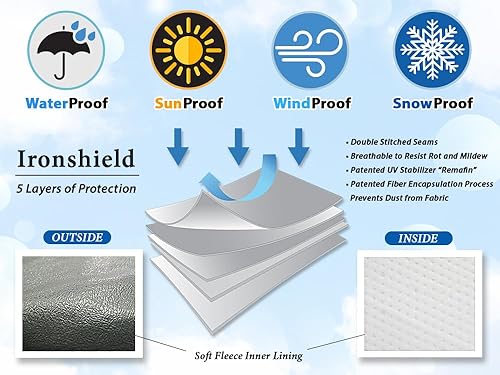 Miniatura 7 de CarsCover Funda de automóvil para Chevy Camaro 1993-2002, cubierta de cuero sintético, resistente a la intemperie, impermeable, RS SS Z28 4ª