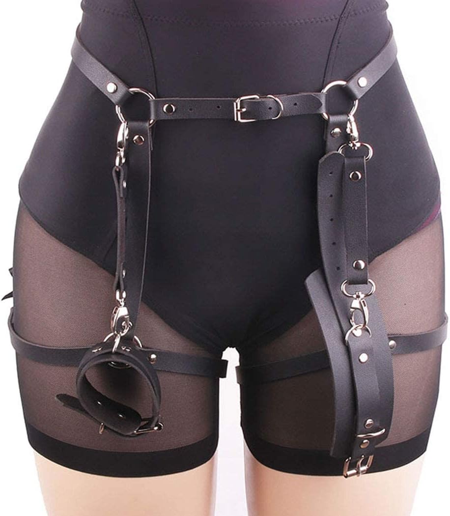 Women Punk Body Harness Lingerie Thigh Harness Leg Garter Belts Waist Chain Nightclub Party Belly Belts