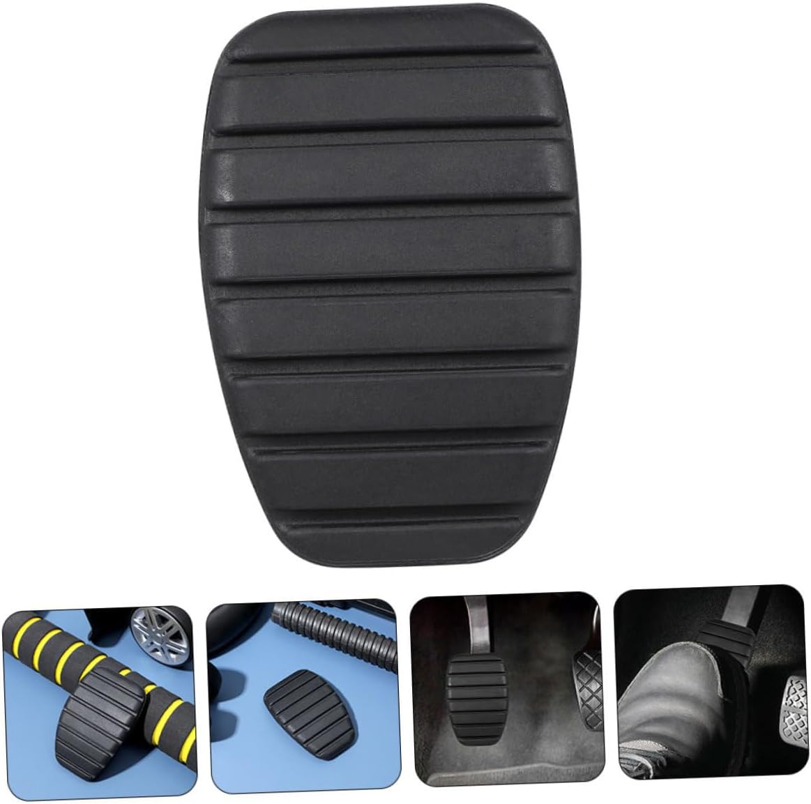 Gatuida 2pcs Automotive Clutch and Brake Pedal Covers Rubber Protective Pads for Enhanced Grip and Easy Installation Compatible with Various Models Durable and Non-Slip Design