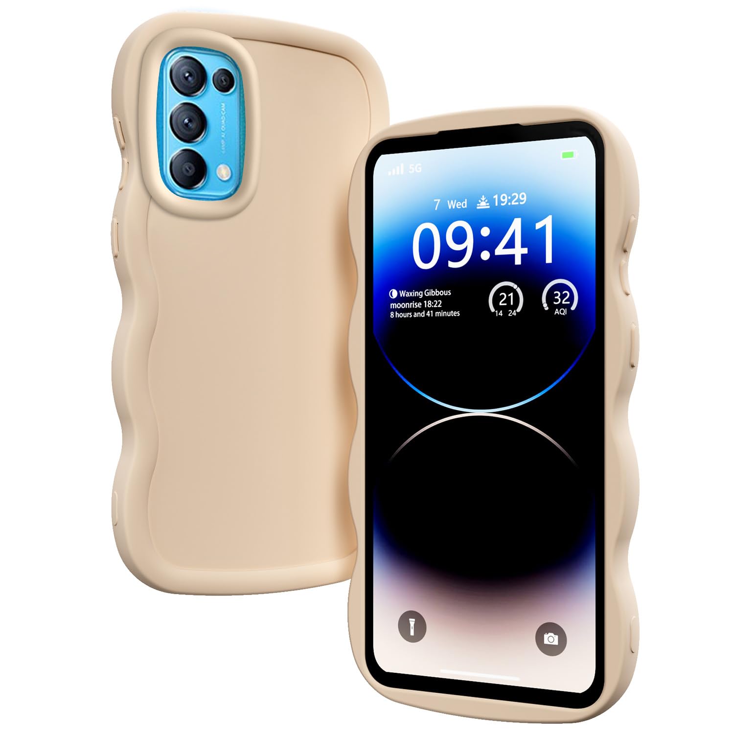 Custodia Antistress Per Oppo Find X3 Lite 5G, Cover In Silicone Morbido Con Bolle Sensoriali, Colori, Antigiallo
