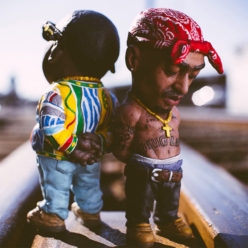 Figura De Resina De 2Pac Y Snoop Dogg – Adorno Para Escritorio, Coche O Tarta, Ideal Para Fans Del Hip Hop Y Coleccionistas