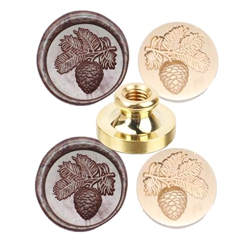 Sello de cera 3D, sello de cera de pino en relieve sin mango, gran herramienta de cera de sellado para sobres de invitación, envoltura de regalos de
