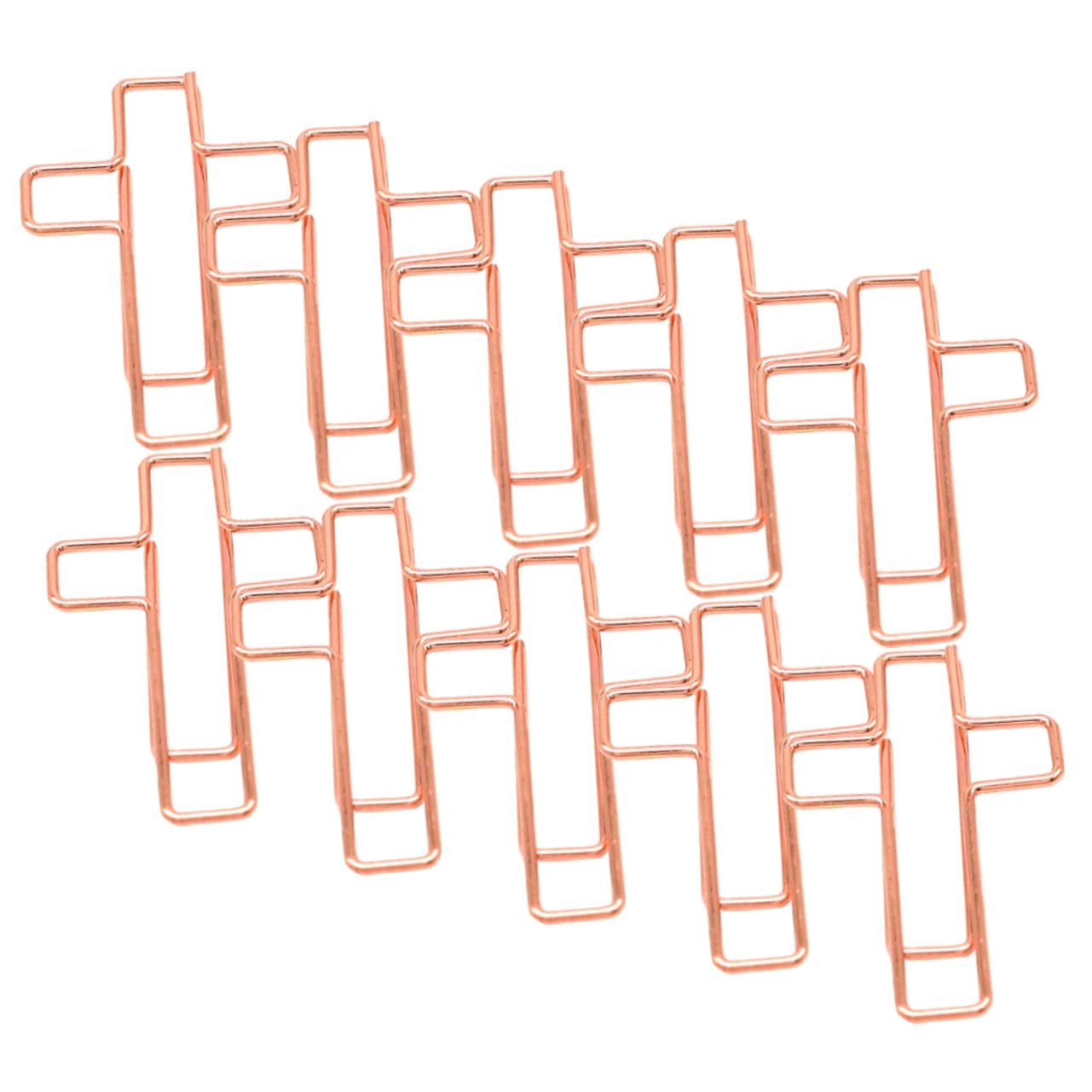 10pezzi Graffette Forma Di Croce Metallo Clip Per Documenti Creative e Forniture Per Ufficio Per Scrapbooking e Organizzazione Di Documenti