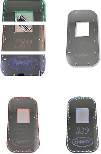 Miniatura 2 de Peterbilt 389 - Placa de plástico cromado para palanca de cambios con iluminación RGB de Floridas Finest Custom, ajuste exacto, incluye accesorios