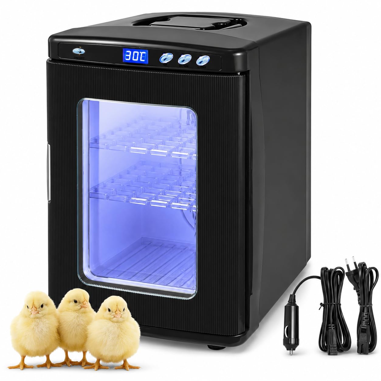 Incubadora digital de huevos para aves de corral y reptiles, capacidad de 25 litros, control avanzado de calefacción, máquina de incubación automática para uso doméstico
