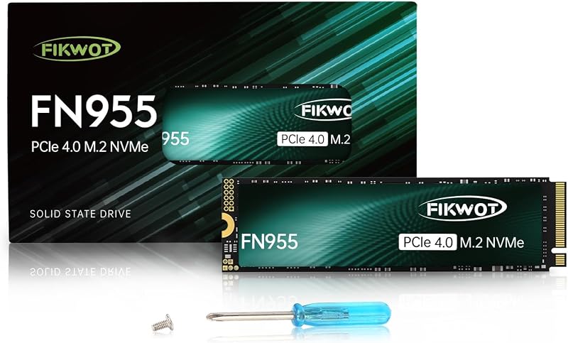 FN955 1TB NVMe SSD M.2 2280 PCIe Gen4x4, hasta 7300MB/s, unidad de estado sólido interna flash 3D NAND TLC, configuración de caché SLC, almacenamiento y expansión de memoria para computadora portátil PS5