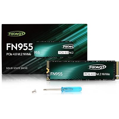 Fikwot FN955 1TB NVMe SSD M.2 2280 PCIe Gen4x4, Up to 7300MB/s, 3D NAND TLC Flash Internal Solid State Drive, Configure SLC Cache, Storage and Memory Expansion for PS5 Laptop Desktop