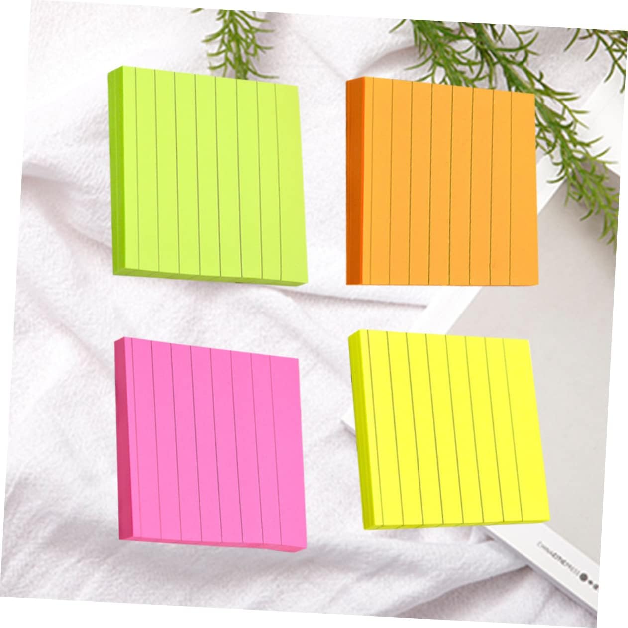 Striped Sticky Notepads 4 Pack Paper Memo Pad for School Office image 4