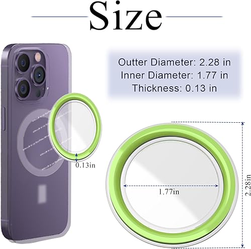 Miniatura 4 de Base magnética compatible con agarres de teléfono PopSocket para iPhone, base MagSafe con círculo adaptador magnético, base redonda de agarre