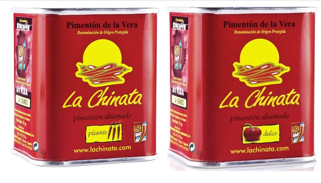 Pimentón ahumado dulce y picante La Chinata, pack 2x70g