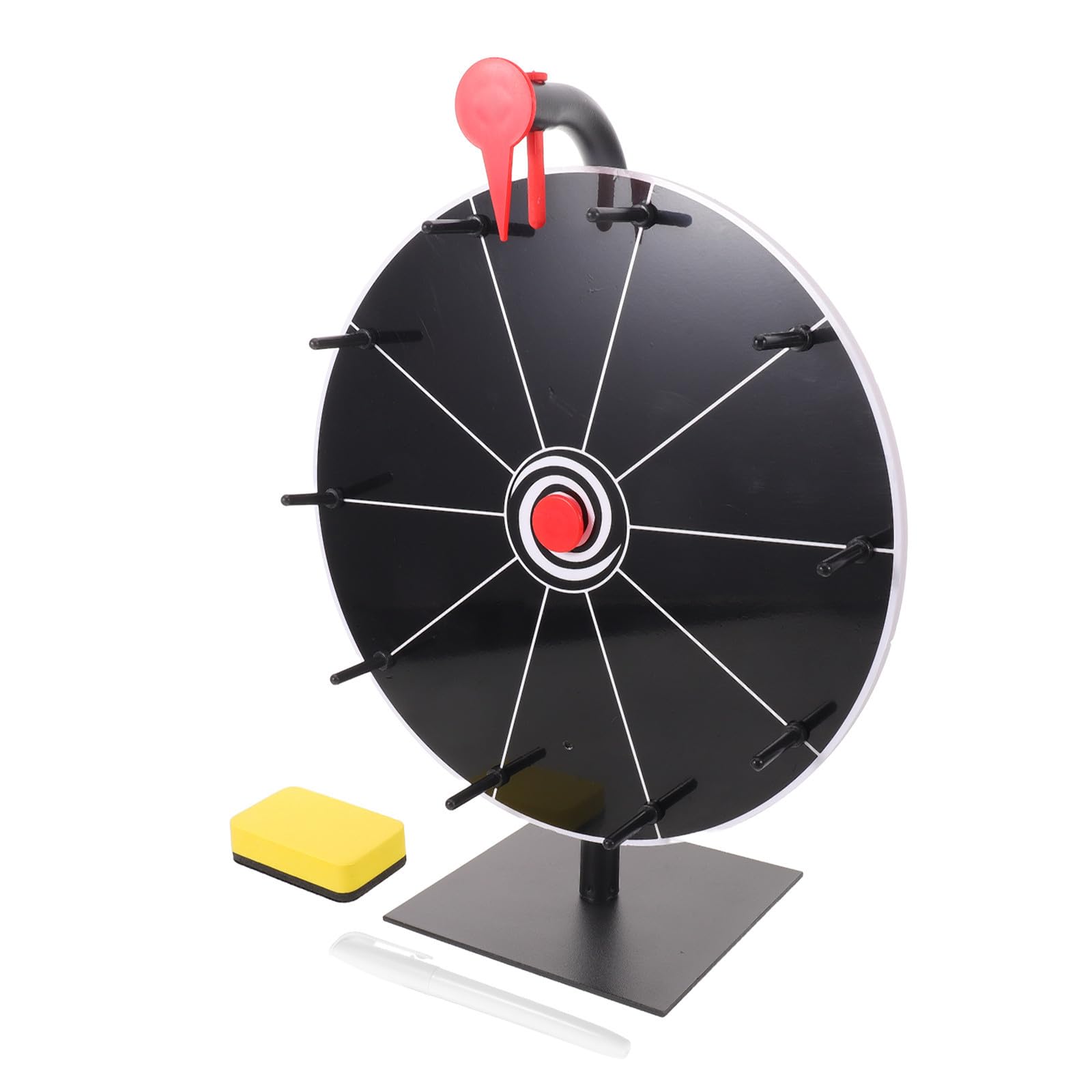 TEHAUX Ruota Premi da Tavolo con Supporto, 10 Slot, Metallo Plastico