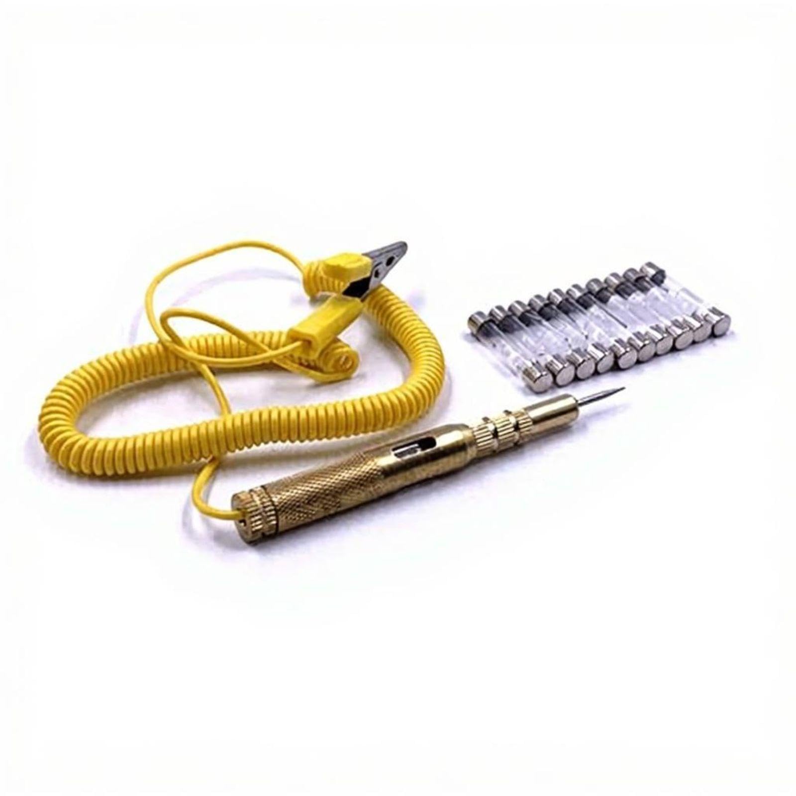 Automotive Circuit Tester Test Light Electrical Potential Tester Repair Tool 12V/24V 6-24V LED Pen +10 Bulbs-image-26