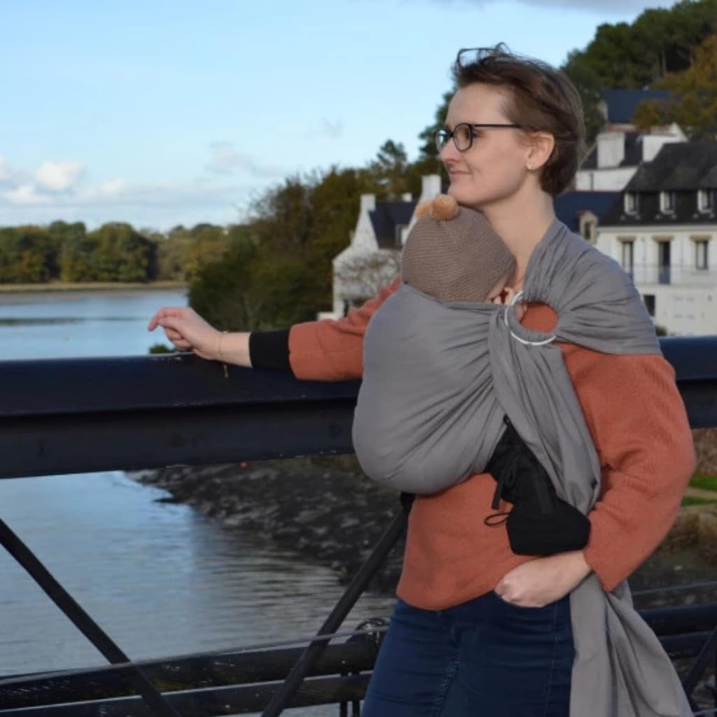 Écharpe de Portage Sling - Simply Sling Coton - Maintien Physiologique Quotidien - Gris
