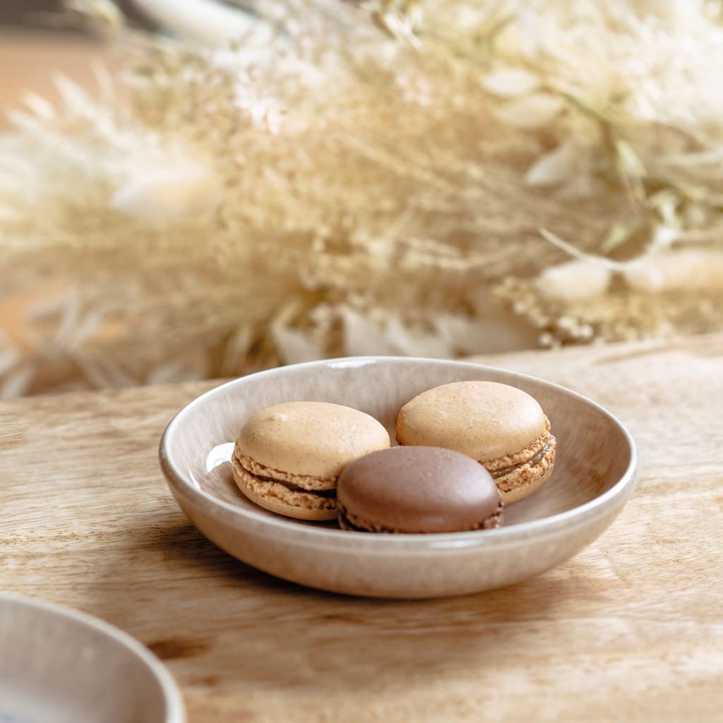 like. by Villeroy & Boch - Perlemor Sand Dipschälchen 6er Set, 12 x 12 x 3 cm, Schalen im Pottery Look mit Effektglasur, 80 ml, Premium Porzellan