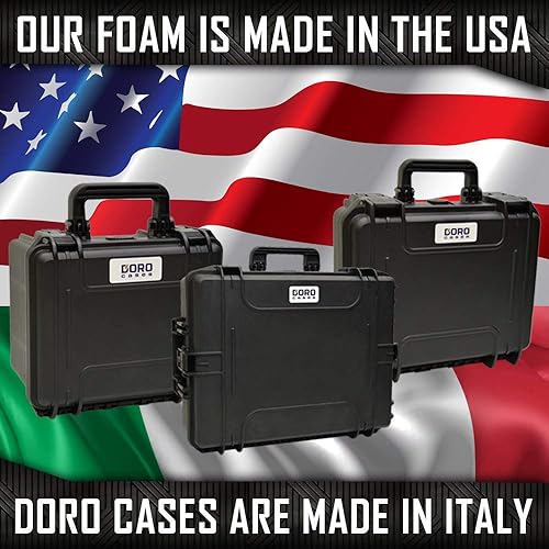 Vista 15 de Estuche para pistola Doro para 4 pistolas 12 con inserto de espuma MyCaseBuilder personalizado, impermeable, resistente, armas de fuego tácticas