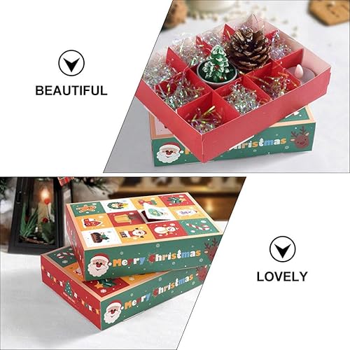 Miniatura 3 de 5 cajas de calendario de Adviento de Navidad para llenar 12 calendarios de Adviento vacíos para Navidad, cajas pequeñas de adorno para decoración de