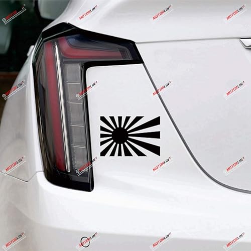 Miniatura 2 de JDM Japón - Adhesivo adhesivo de sol naciente japonés, paquete de 4 unidades, negro, 2 pulgadas, troquelado sin fondo, apto para Toyota Honda Mazda