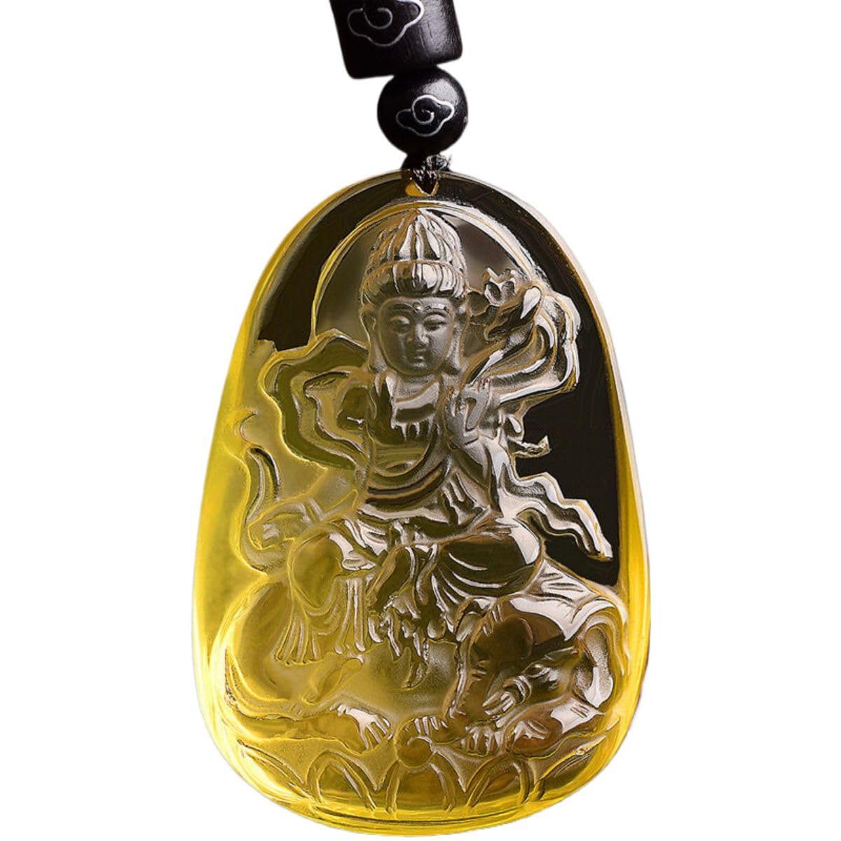虛空藏菩薩　一生平安　ブローチ Amazon.com: Ecqizer 黄水晶虚空藏菩萨吊坠/Feng Shui Bracelet