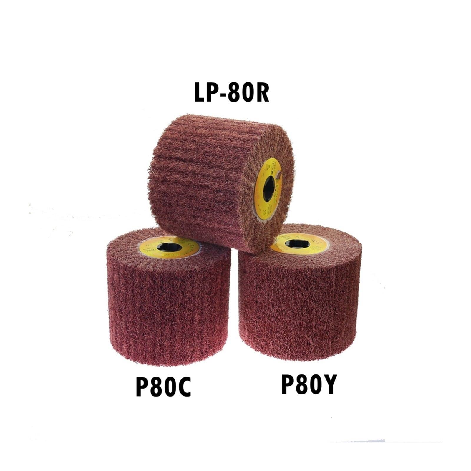 ZZSRJ 1 Uds 120 * 100 * 19mm Cepillo de Solapa de Nailon no Tejido Rodillo de desbarbado Pulido Satinado Acero Inoxidable (Color : LP-320B)