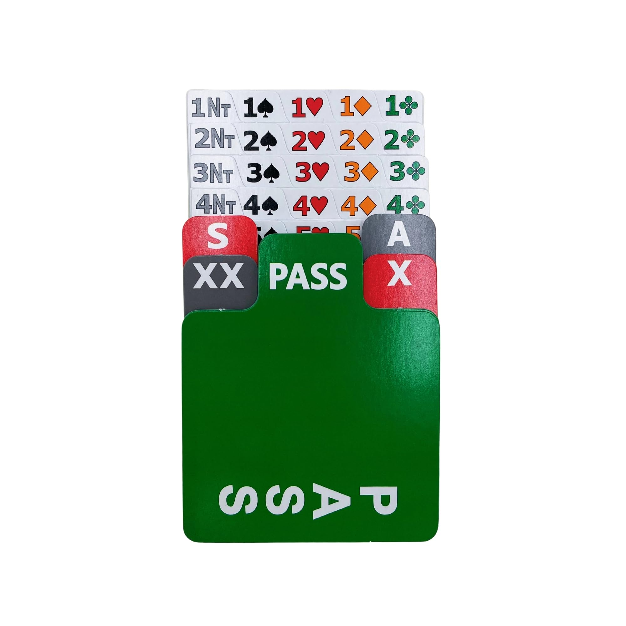 Baron Barclay - Replacement Bidding Cards for Bridge Boxes - Set of 4 - Refills for Bidding Devices