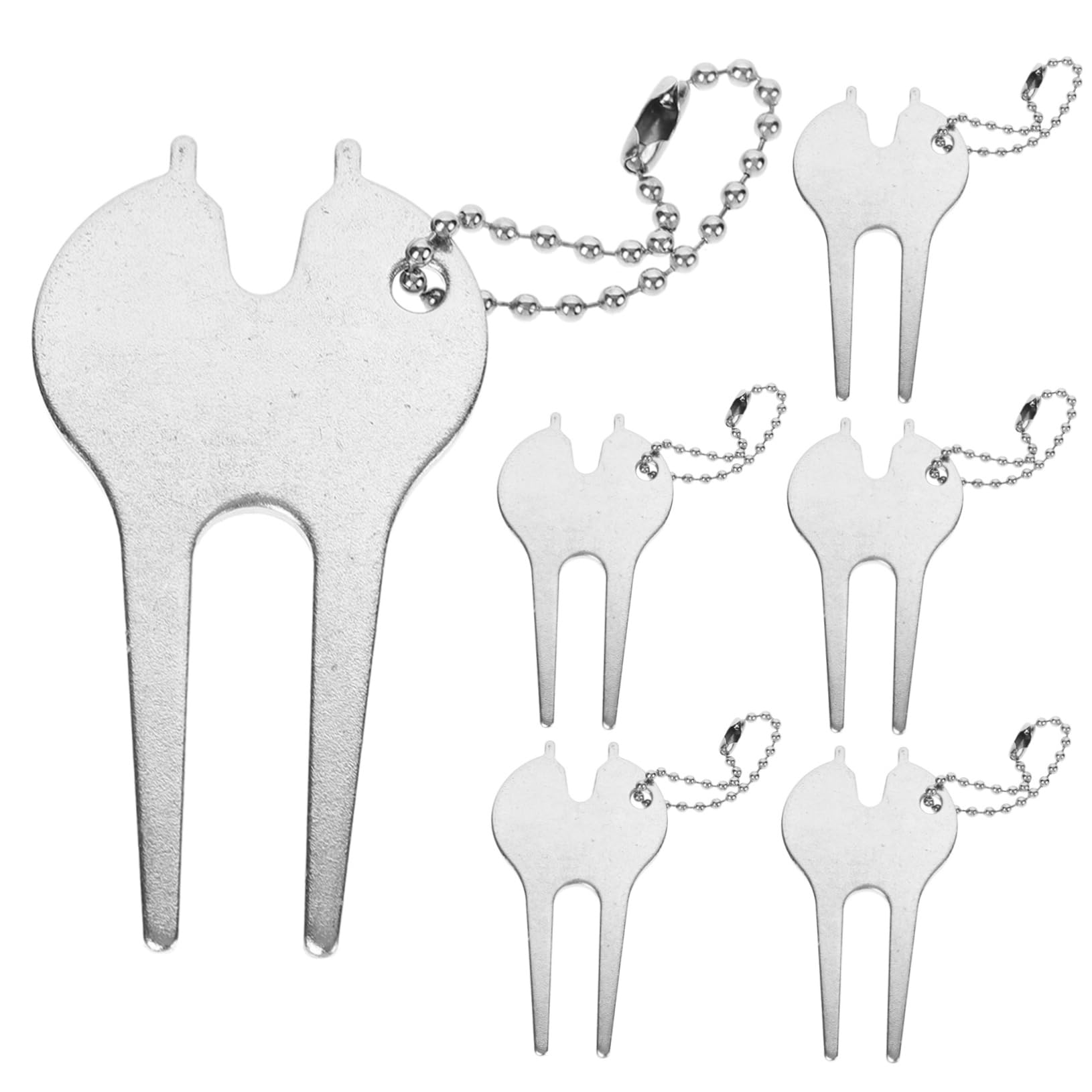 JUMPLAWN 8Pcs Portable Golf Divot Repair Forks Golfing Tool for Lawn Repair Durable Golf Accessories for Easy to Carry Golf Equipment