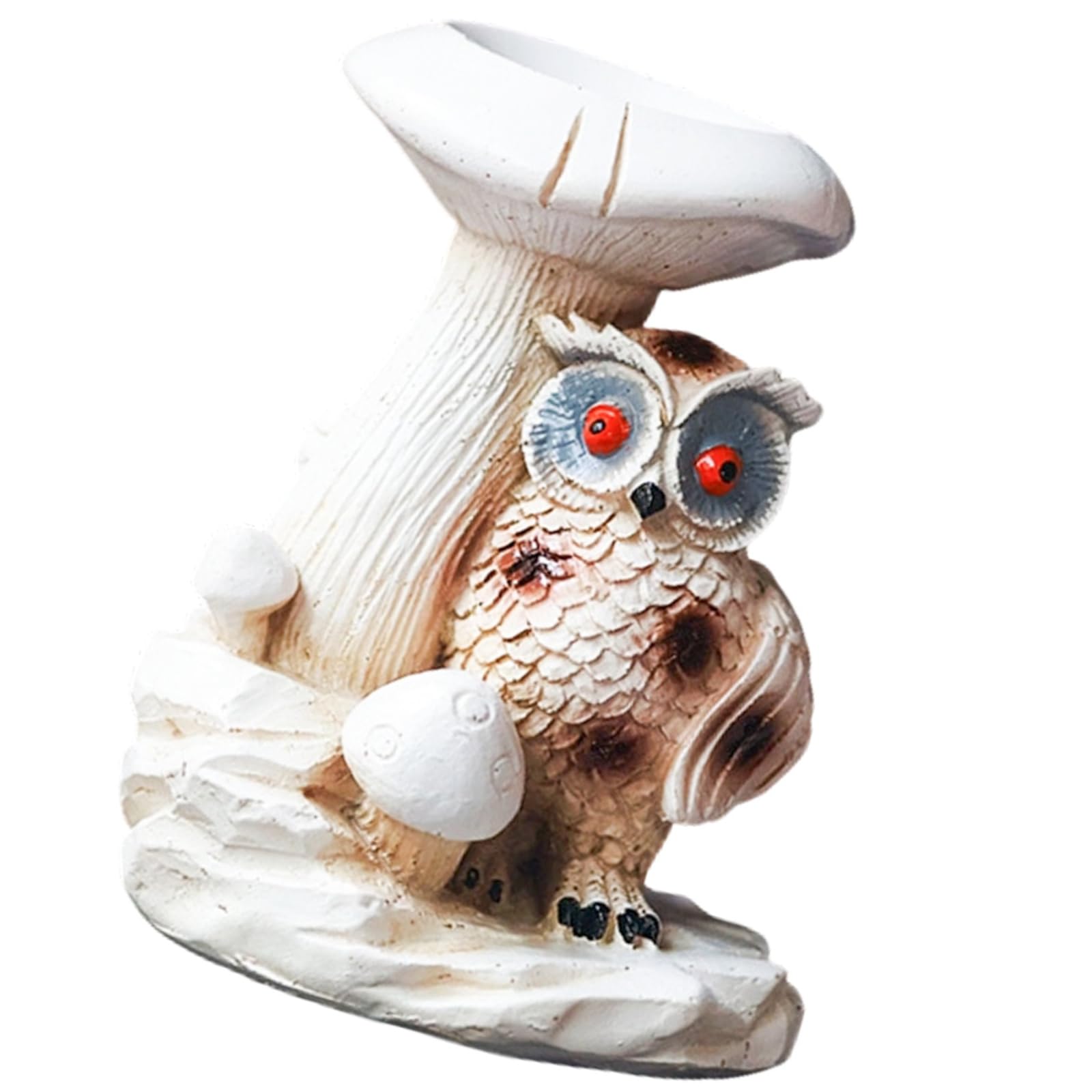Msioytog Crystal Sphere Display Stand Resin Eggs Ball Stand for Home Decor Owl Statues Figurines Ornament Owl Lovers Resin Statues
