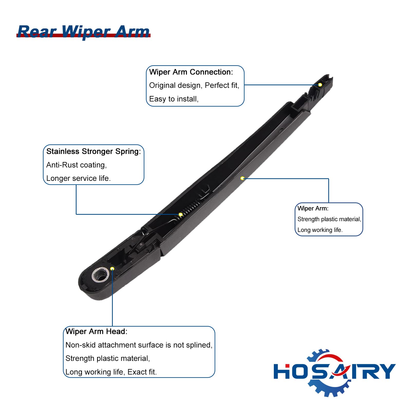 Amazon | HOSAIRY リアワイパーアームブレードセット 日産ローグ2008