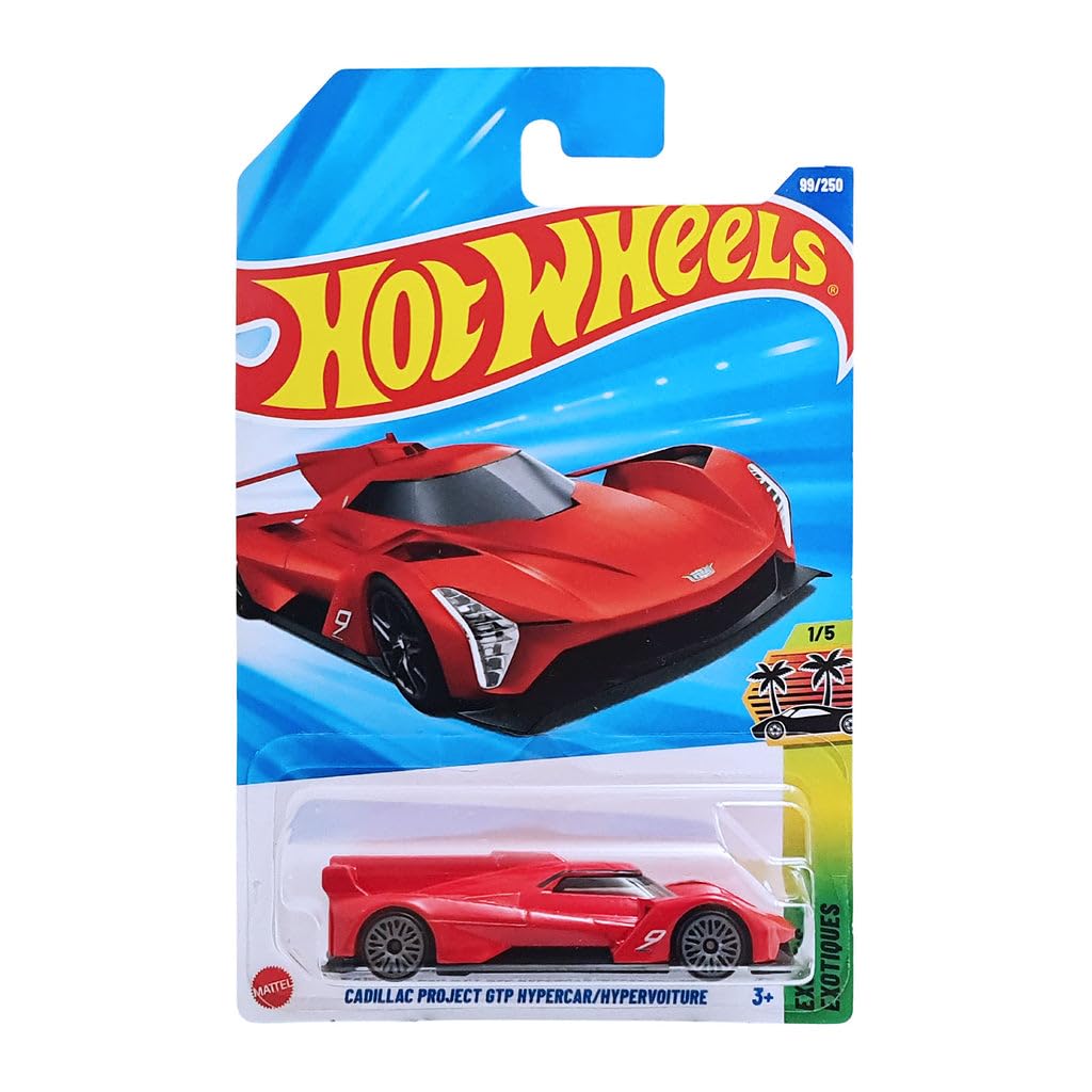 Hot Wheels Cadillac Project GTP Hypercar, 1:64 Scale, Exotics Collection 2025, 99/250 (short card)