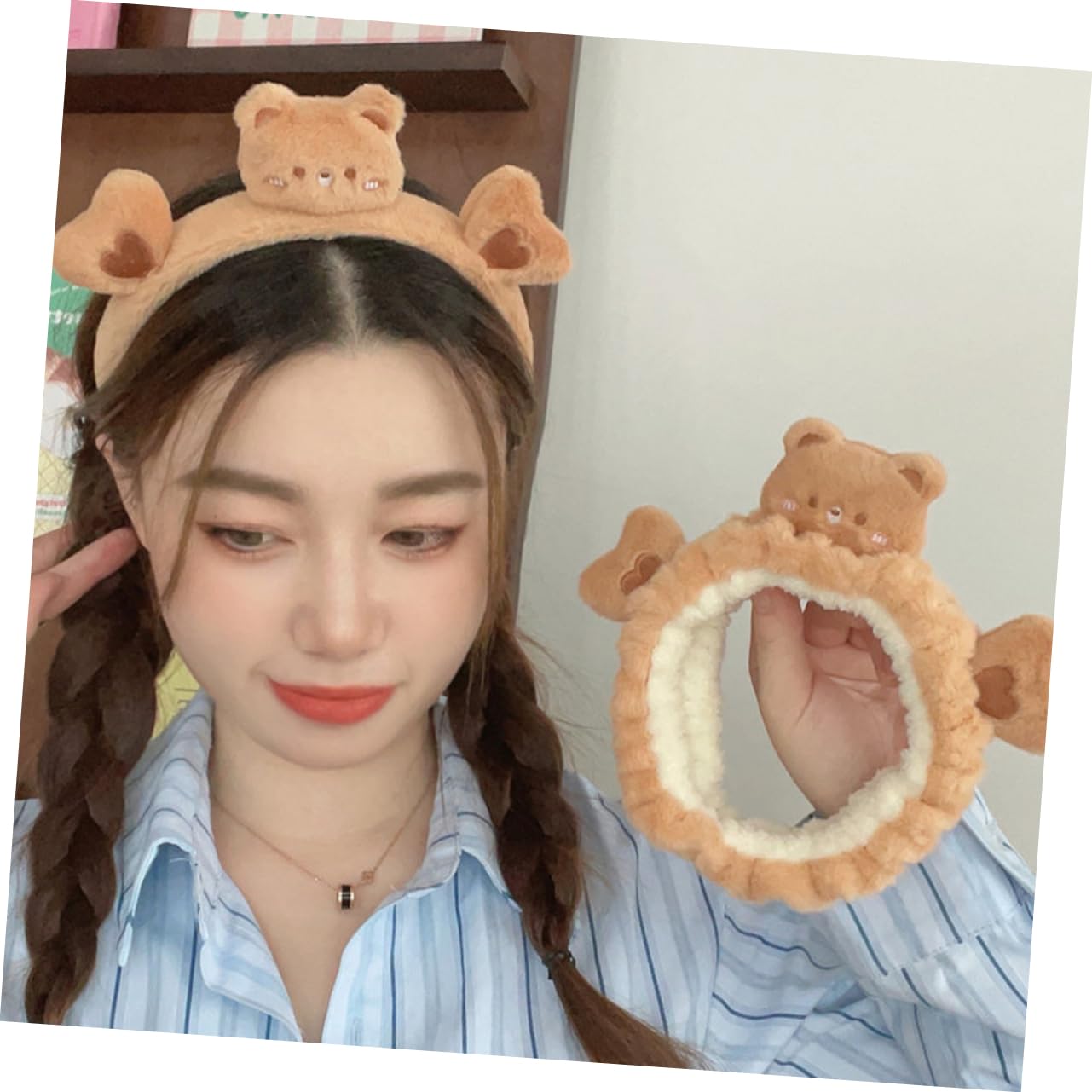 Amazon.co.jp: HAKIDZEL クマの耳付き洗顔用メイクアップヘッドバンド