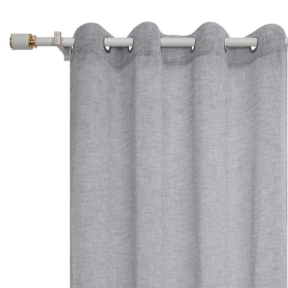 LAMIT Tende in lino avorio per camera da letto, 200 cm, con occhielli in lino spesso testurizzato, tende trasparenti filtranti la luce, per soggiorno, porta francese, set da 2, 150 x 200