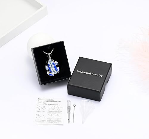 Miniatura 8 de Collar de urna con forma de rana de cremación para cenizas y recuerdos, urna conmemorativa